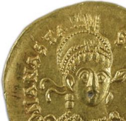 Византия. Анастасий I. 491–518 г. н.э. Солид. Золото. Вес 4,5 гр. Состояние XF+