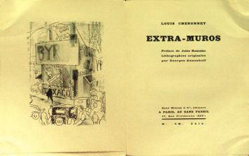 Louis Cheronnet «Extra-Muros». Preface de Jules Romains. Оригинальные литографии Жоржа Анненкова.