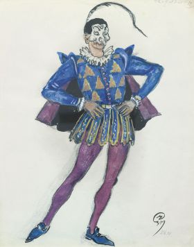 Эскиз костюма Труфальдино к  опере 