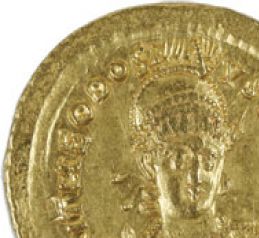 Рим. Феодосий II 402–450 г. н.э. Солид. Золото. Вес 4,5 гр. Состояние XF Ric 293 Kunker 143, lot 0779