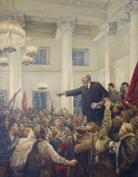 В.И. Ленин провозглашает Советскую власть.
