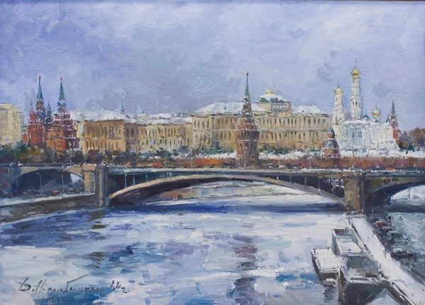 Вид на Кремль через Большой Каменный мост.