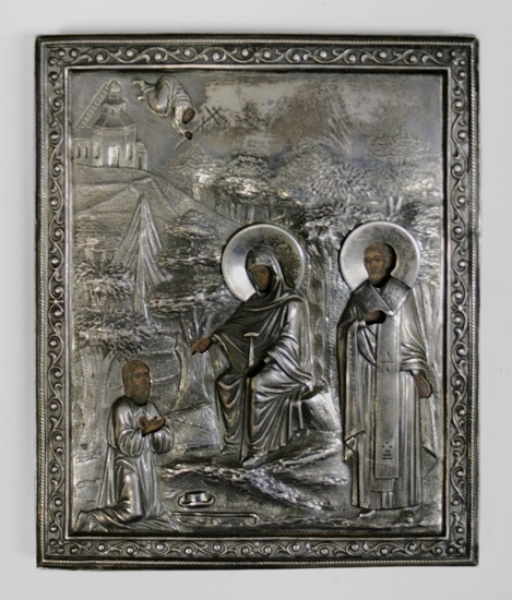Икона «Богоматерь со Святым Николаем и коленопреклонённым священником».