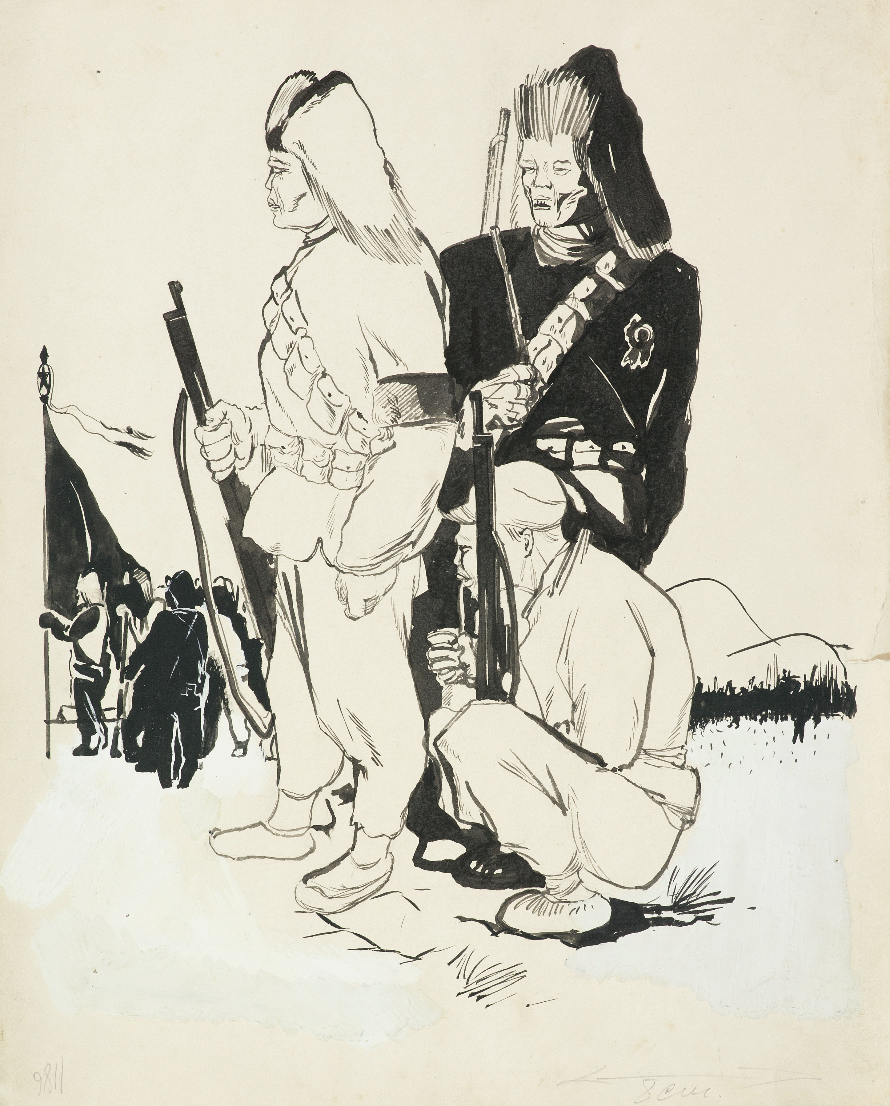 Китайские повстанцы. Иллюстрация к книге «О китайской армии».