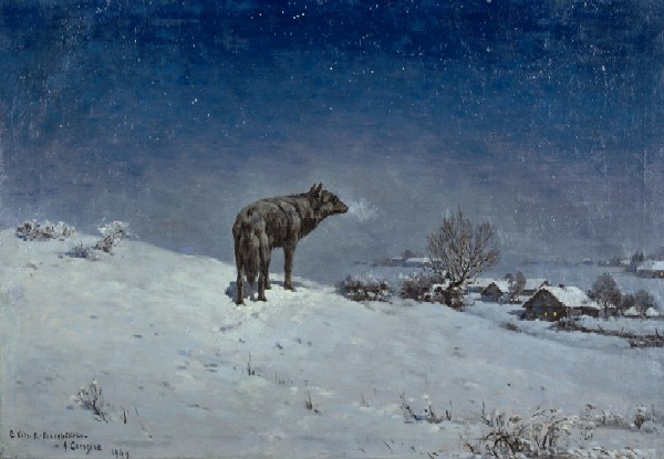 Волк. Копия с картины В. Ковальского.