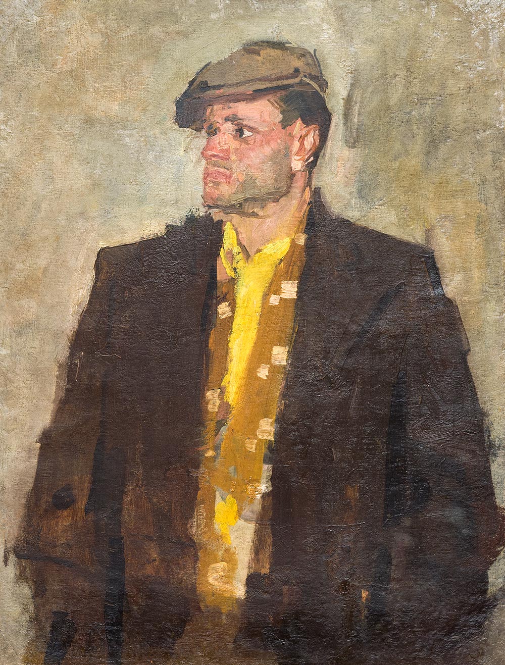 Портрет мужчины в кепке.