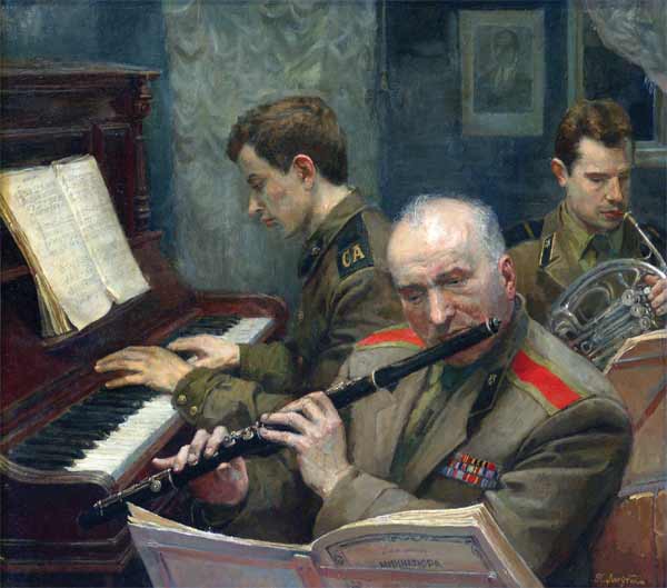 Военные музыканты.