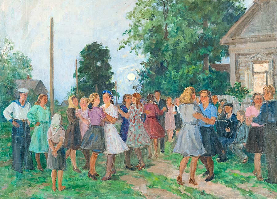 Танцы в деревне.