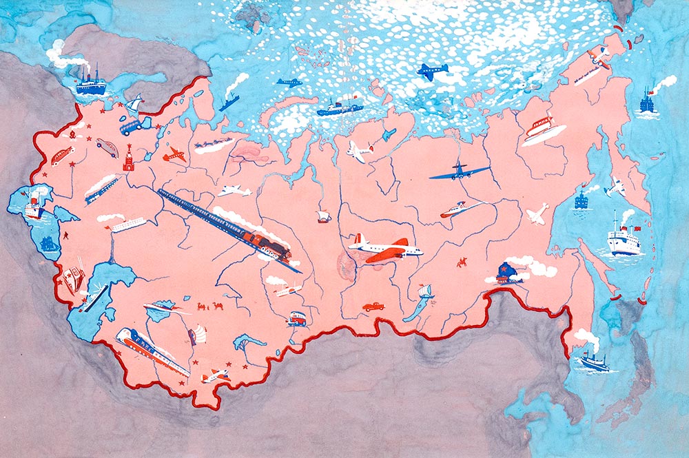 Карта СССР.