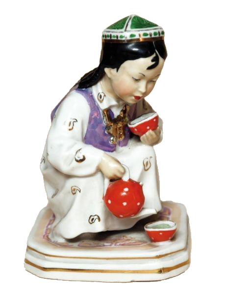 Скульптура «Маленькая хозяйка» («Девочка, разливающая чай»).