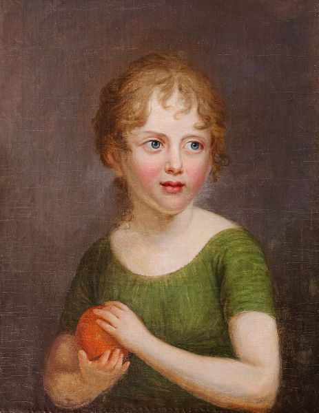 Портрет девочки с апельсином.
