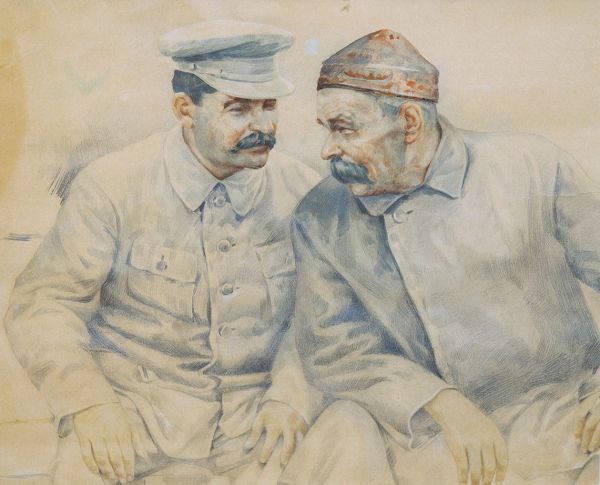 И.В.Сталин и А.М.Горький.
