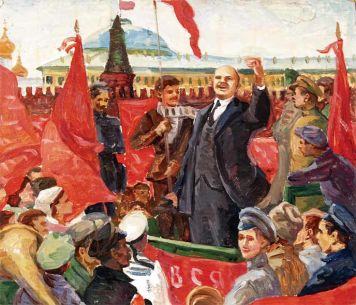 Выступление Ленина на митинге.