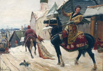 Опричники в Новгороде (эскиз-вариант одноименной картины).