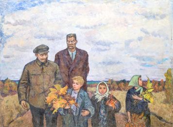 В.И. Ленин и М. Горький с детьми.