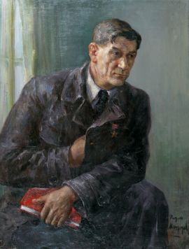Портрет героя Советского Союза, партизана В.З. Царюка.