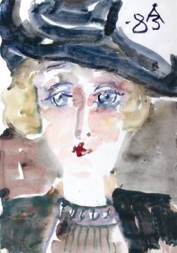 Портрет женщины в шляпке.