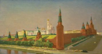 Панорама Московского Кремля.