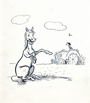 Иллюстрация к журналу «Крестьянка». Лошадь.