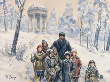 Ленин с детьми в Парке имени Горького.