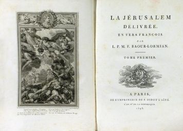 Torquato T. «La Jerusalem delivree». В 2-х томах. En vers francois par L.P.M.F.Baour-Lormian.