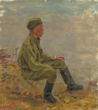 Сидящий солдат