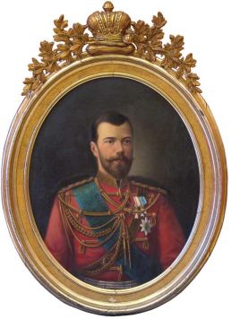 Портрет Великого Князя Николая Александровича, позднее Императора Николая II в гусарской форме. (Предположительно Хогарт А.)