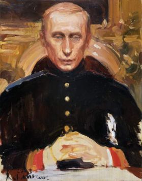 Портрет Путина В.В. Первый живописный эскиз проекта.