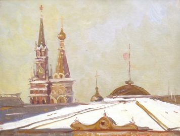 Кремлевские купола. Яркий день.