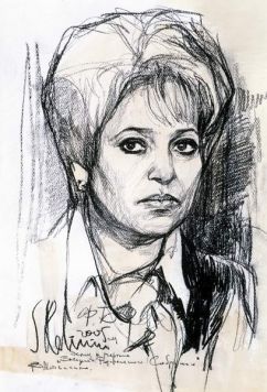 Портрет Матвиенко В.И. На обороте эскиз портрета В.И. Матвиенко.