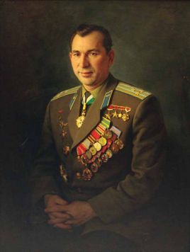 Портрет космонавта П.И. Беляева.