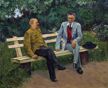 Беседа В.И. Ленина с А.М. Горьким.