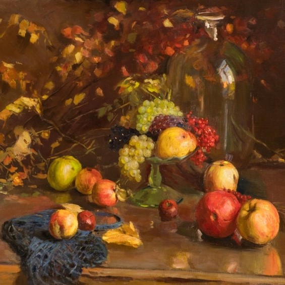 Осенний натюрморт с фруктами.
