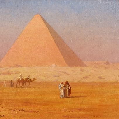 Пирамиды в Гизе близ Каира.