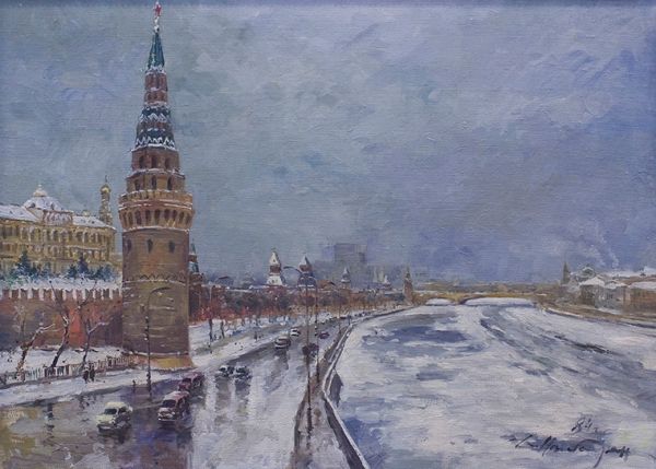 Вид на Кремлевскую набережную с Большого Каменного моста.