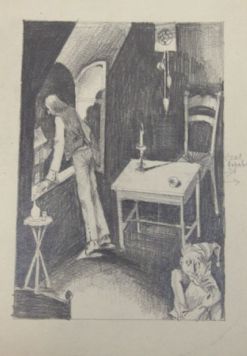 У окна. Иллюстрация к сказке Г.Х. Андерсена 