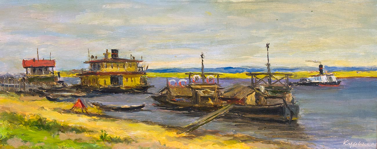 Pier on the Volga.