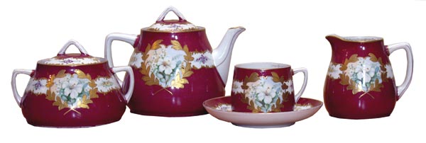 Dmitrovskaya factory Service for one person consisting of 4 items.