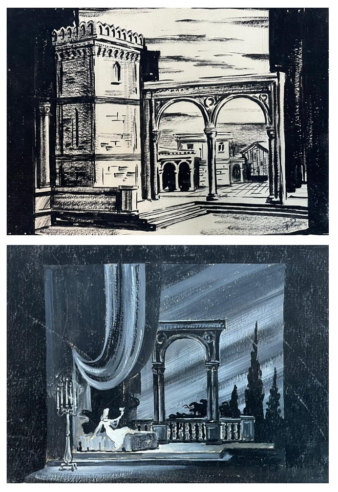 Sketches of the sets for the ballet "Romeo and Juliet" by Sergey Prokofiev.