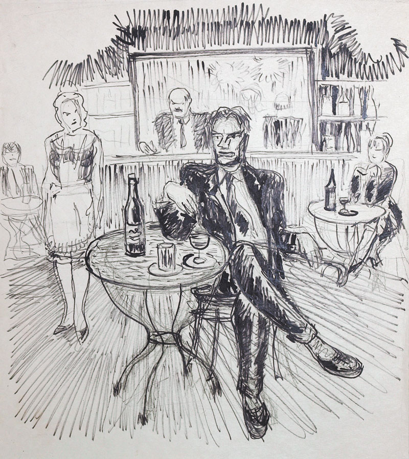 Vladimir Mayakovsky. Cafe.
