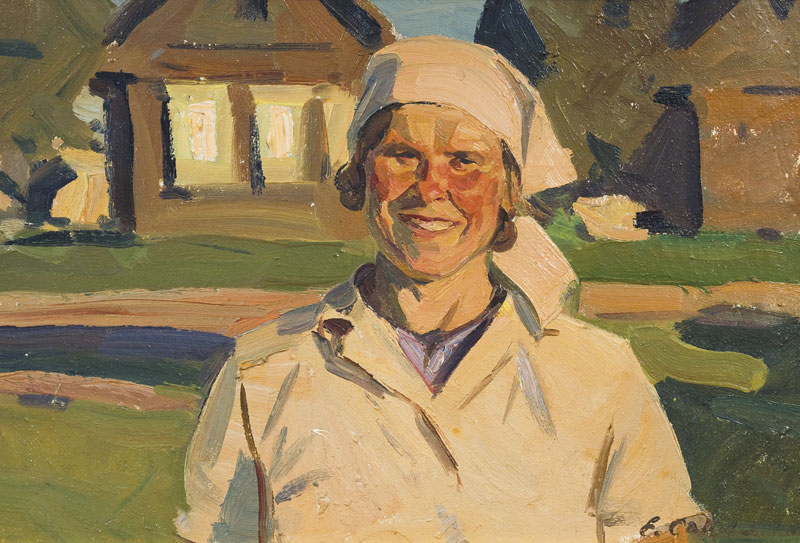 Portrait of a milkmaid.