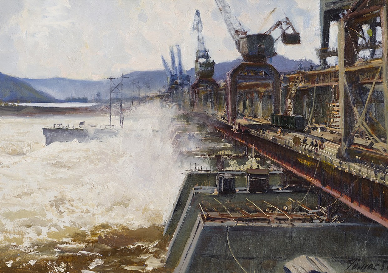 Kuibyshev Hydroelectric Power Station. Spillway dam.