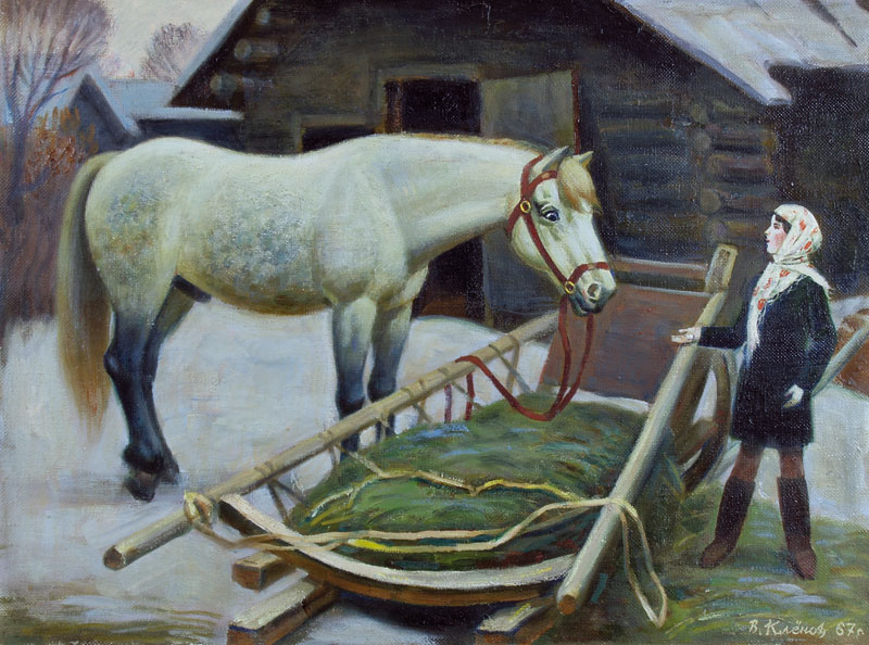 Girl and horse.