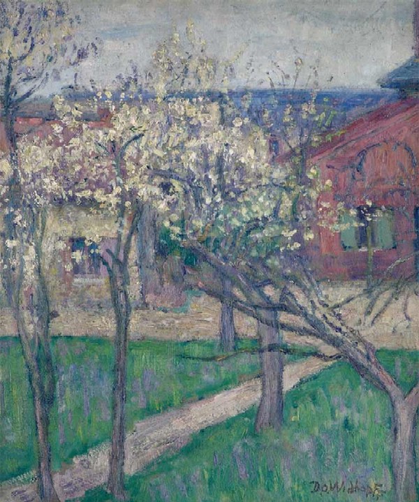 Blooming young trees.