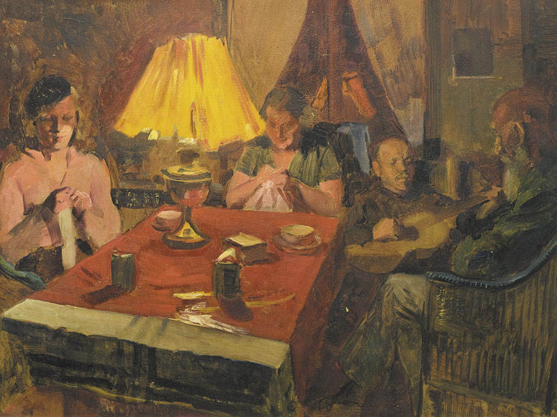 Konstantin Korovin visiting the Chaliapins.