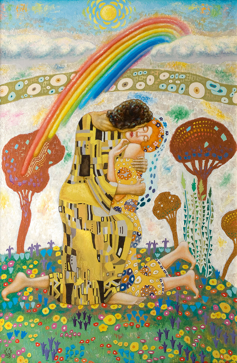 Rainbow kiss.