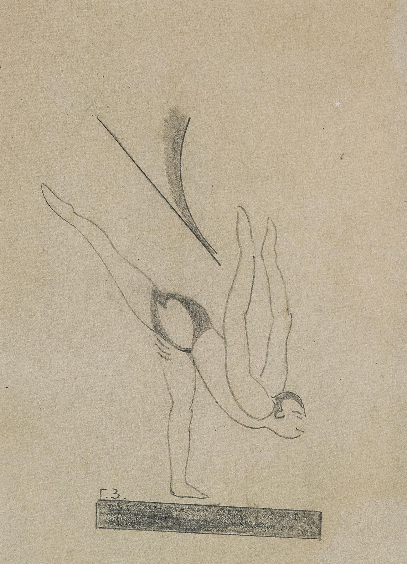 Sketch for the ballet "Swallow" by L. Lukin.