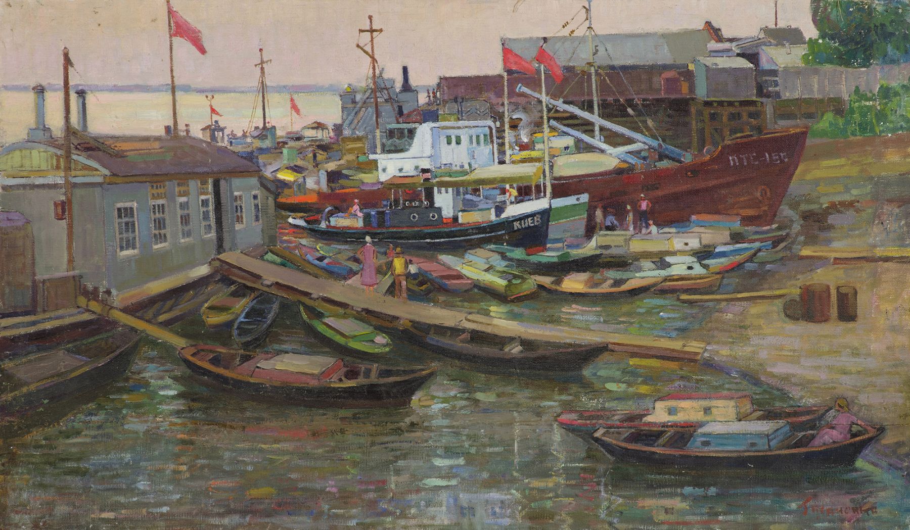 Evening at the port.