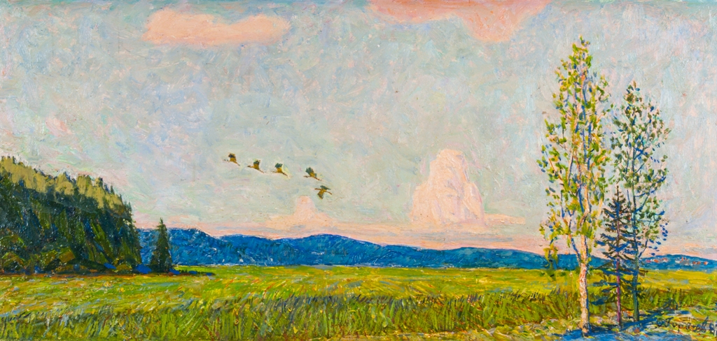 The cranes are flying.