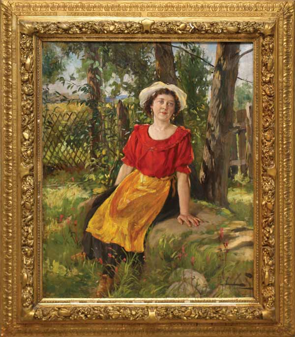 Girl illuminated by the sun.